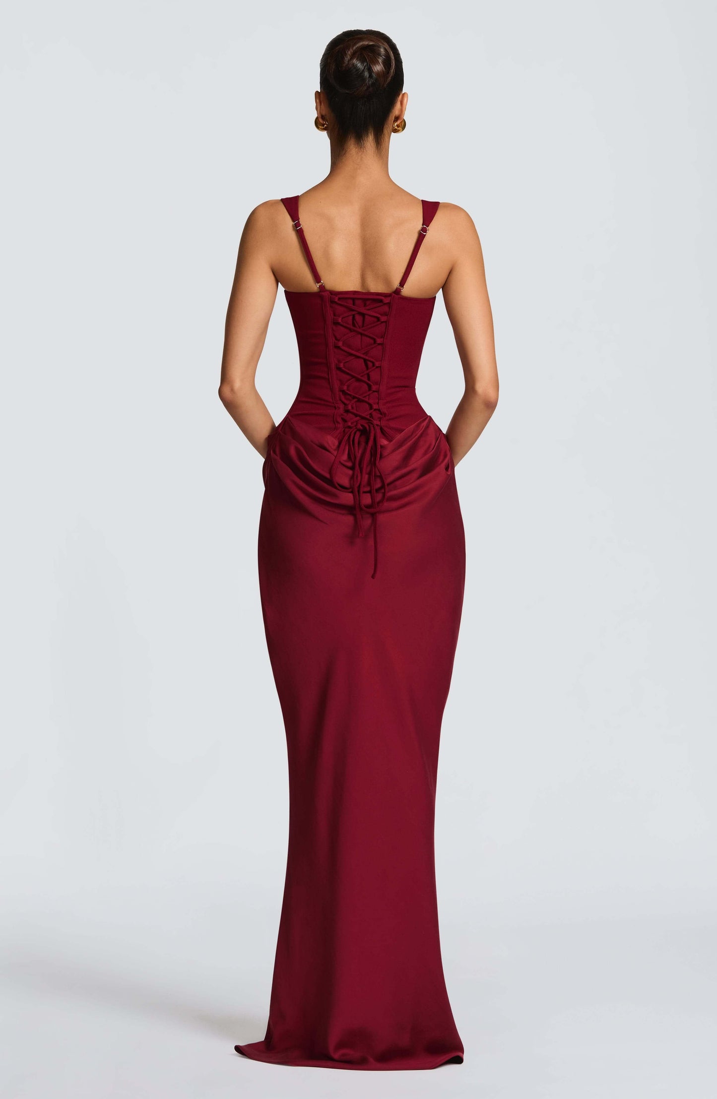 Dames Elegante Bodycon Bruiloft Gast Maxi Jurk