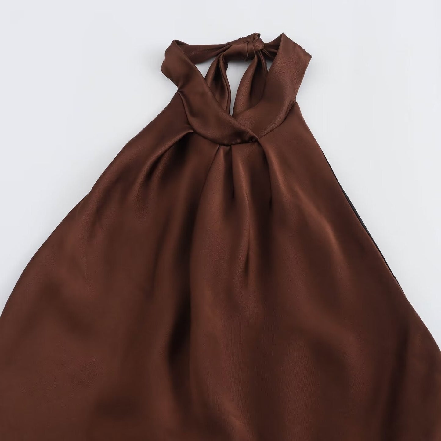 Dames Elegante Aansluitende Maxi Avondjurk Met Halterhals
