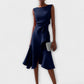 Dames Elegante Asymmetrische Midi Jurk