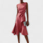 Dames Elegante Asymmetrische Midi Jurk