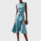 Dames Elegante Asymmetrische Midi Jurk