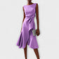 Dames Elegante Asymmetrische Midi Jurk