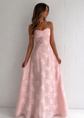Floor | Roze Midi Jurk Met Bloemen Voor Dames