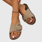 Comfortabele Instap Sandalen Met Gesp Voor Dames