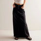 Dames Maxi Denim Rok Met Hoge Taille En Tijdloos Design