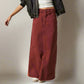 Dames Maxi Denim Rok Met Hoge Taille En Tijdloos Design