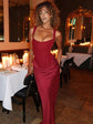 Dames Elegante Bodycon Bruiloft Gast Maxi Jurk